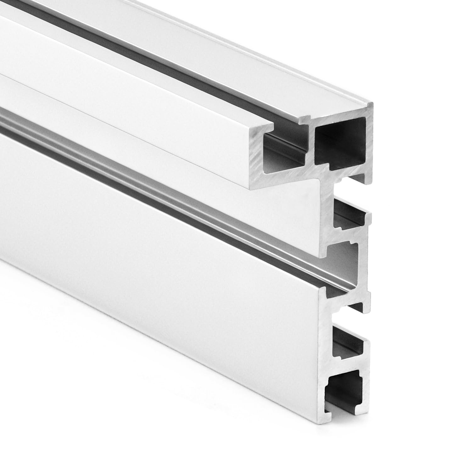 QWORK® T Nut Führungsschienen, 75 Typ 800MM T-Nut Schiene Gehrungsschiene, Aluminiumlegierung Führungsschienen, für Holzbearbeitung, Tischkreissäge, Zaunbefestigung