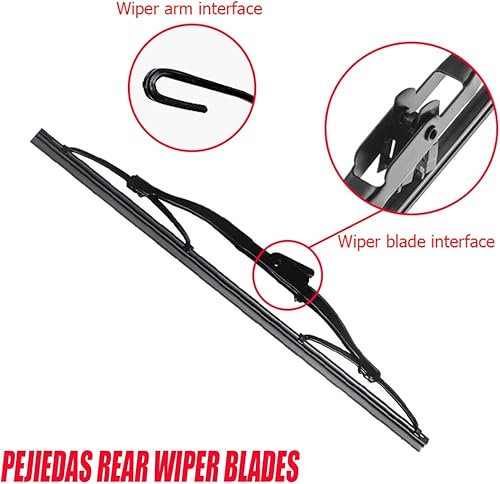 Miniatura 2 de 2 limpiaparabrisas trasero de 10 pulgadas de repuesto para Jeep Compass 2016-2019 Toyota RAV4 2013-201710A-OE calidad de fábrica (paquete de 2)