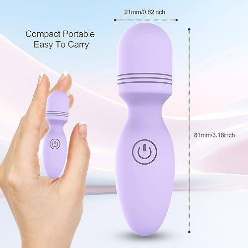 Miniatura 4 de Masajeador personal de espalda, masajeador de mano impermeable y recargable, 10 patrones de masaje por vibración, perfecto para relajación de viaje,