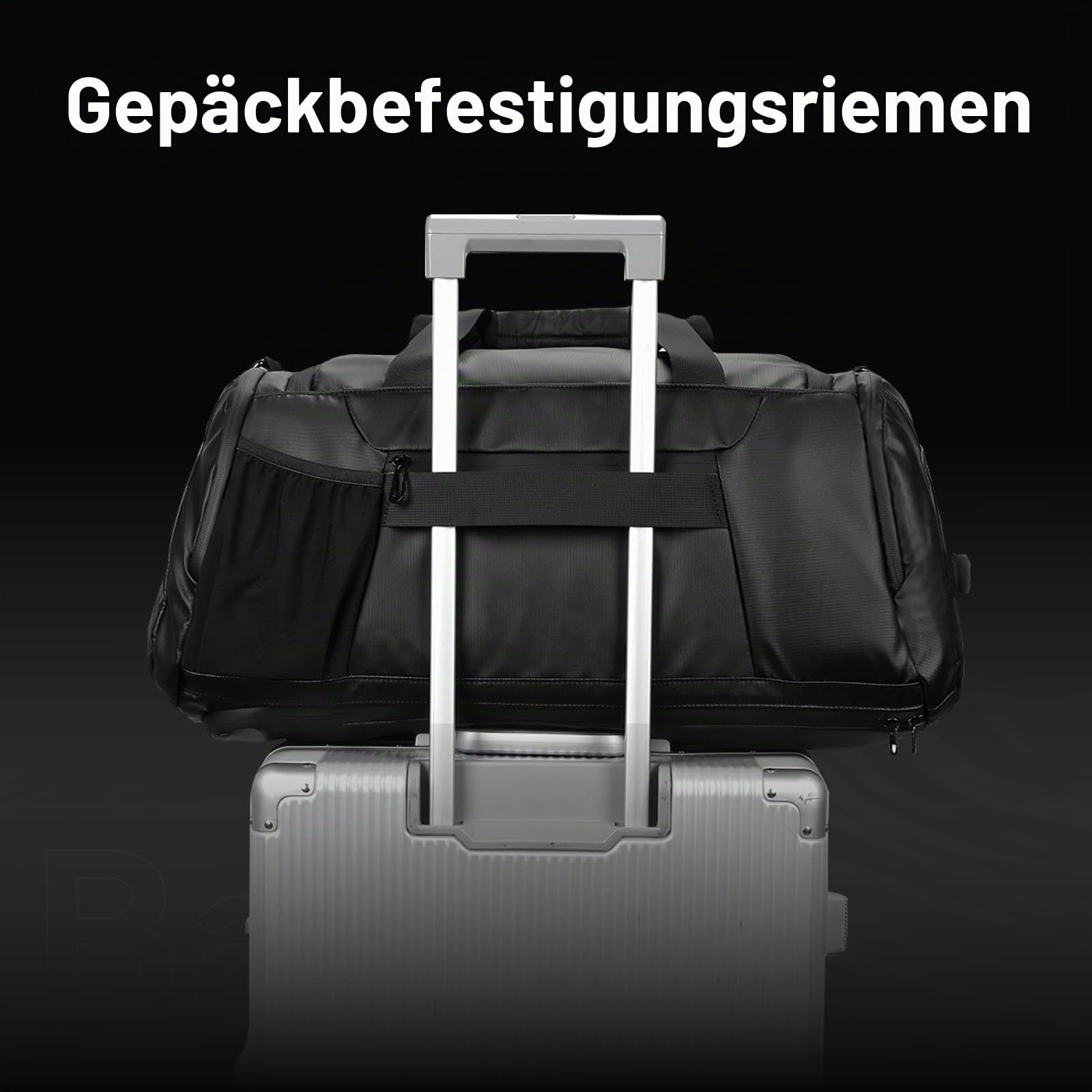 Premium Sporttasche 40L mit Schuhfach & Nassfach & Isolierschicht und Laptopfach, 3-in-1 Rucksack, Robuste & wasserdichte Duffle Bag für Weekender, Fitnessstudio, Reisen, Hochwertige Verarbeitung