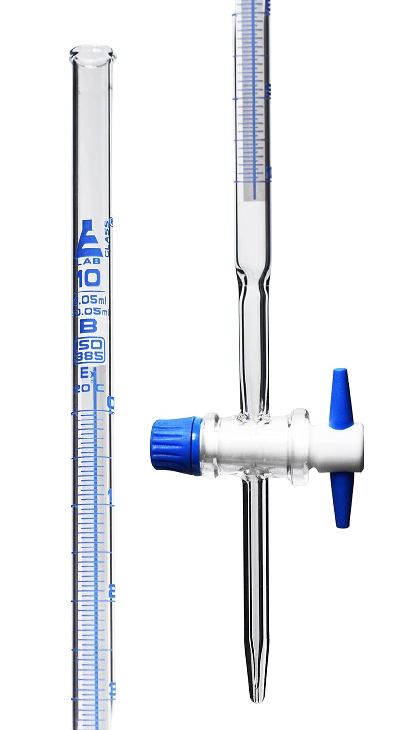 Lab Burette, 10mL Schellbach Design for Accurate Miniscus Reading