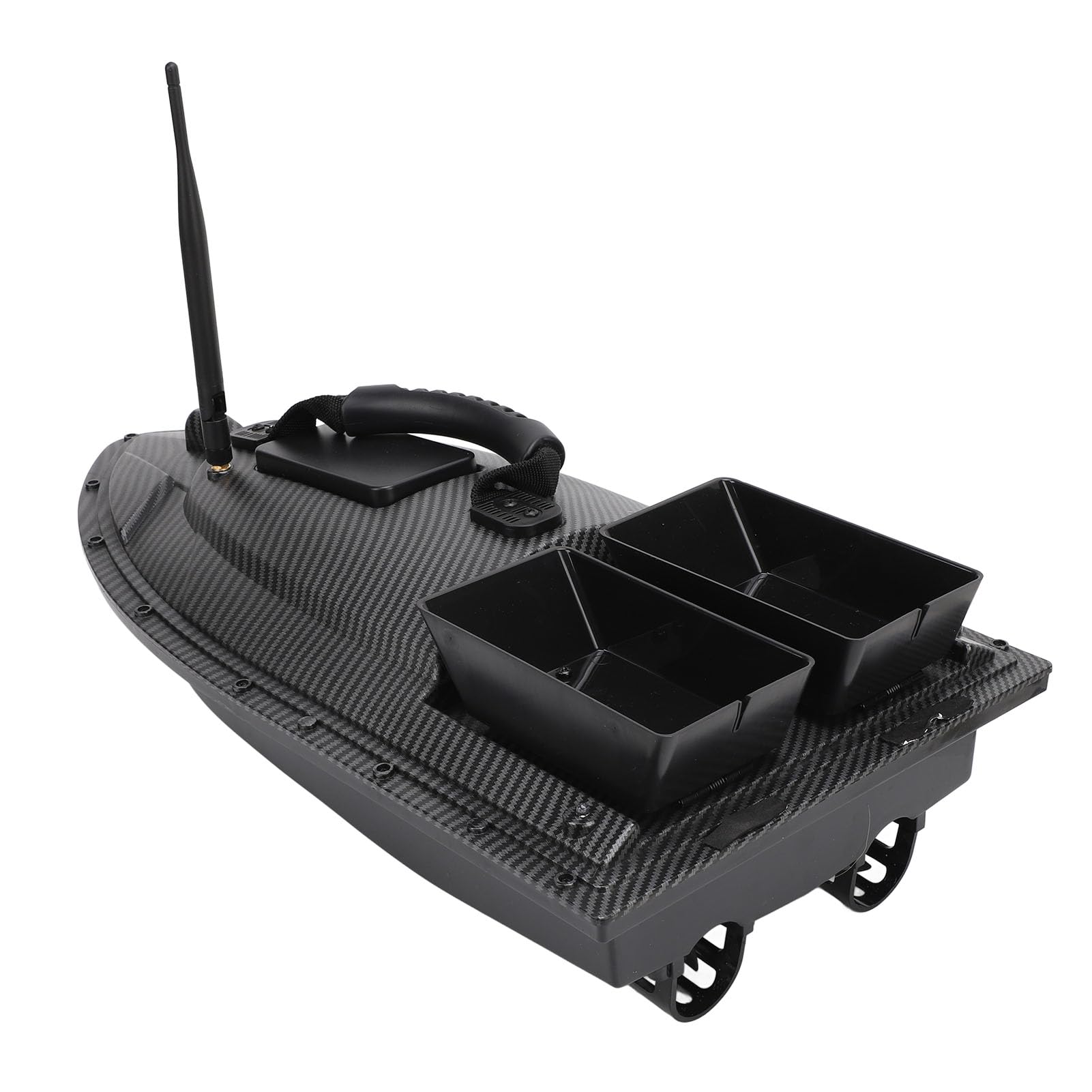 Pilota Automatico a Doppio Motore per Barca da Pesca con Esca Telecomandata per Laghi e Piscine Luce Notturna Costruzione in ABS Portata 500 M