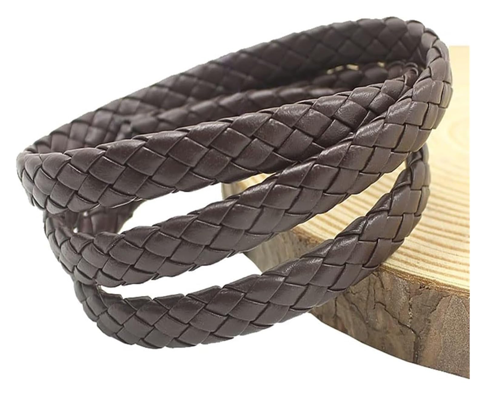 Corda for bracciale, Corde in PU intrecciate in pelle da 5/8/12 parti, Corda intrecciata piatta in pelle da 8 mm/12 mm, Accessori for la decorazione della casa Corda for la decorazione della casa del