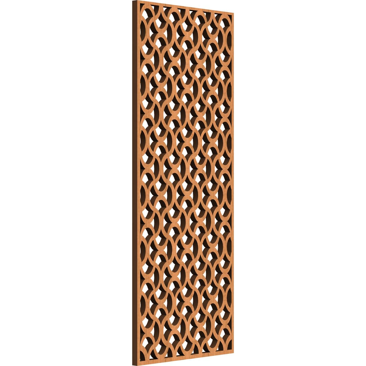 Resort Decorative Pierced Fretwork Wood Wall Panels, 9 3/8"W x 24 3/8"H x 3/8"T, Cherry