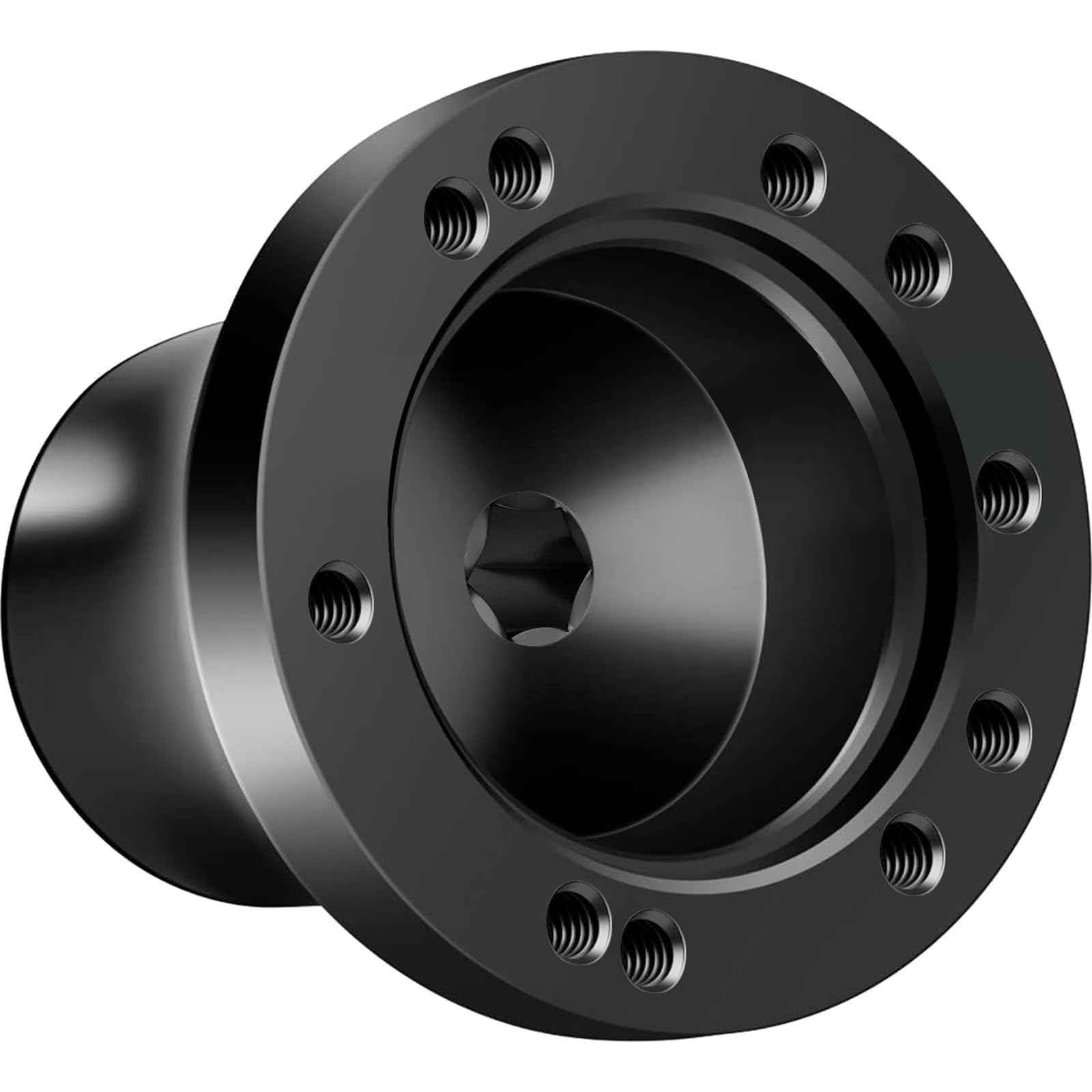 Club Car Golf Cart Steering Wheel Adapter Fit Club Car Precedent/Tempo/Onward Golf Carts Steering Wheel Mounting Adapter Hub, Fits 5/6 Hole Golf Cart Steering Wheel (Black)