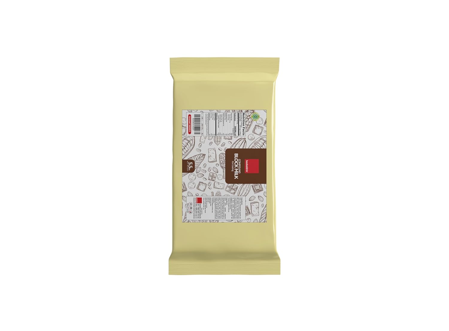 Premium Milk Chocolate Block 5.5 lb – Smooth & Creamy Milk Chocolate for Melting, Baking & Desserts – Rich Flavor for Coating, Molding & Pastry Use