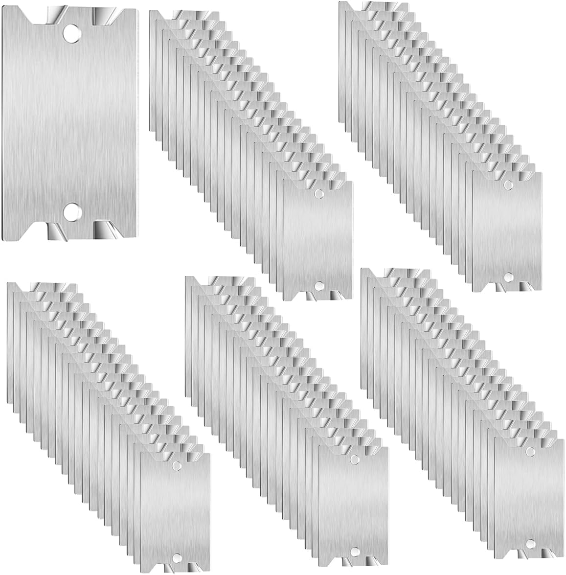 100 Pieces Nail Plates for Wood Steel Safety Plates for Pipes and Wires Running Through Wall Studs 1.5 x 2.5 Inches Pipe Cable Protectors Nail Stopper for Construction Projects