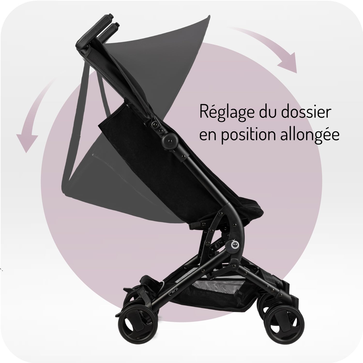 Poussette MoMi GRACE enfant 6 mois 15 kg pliable harnais sécurité 5 points panier courses