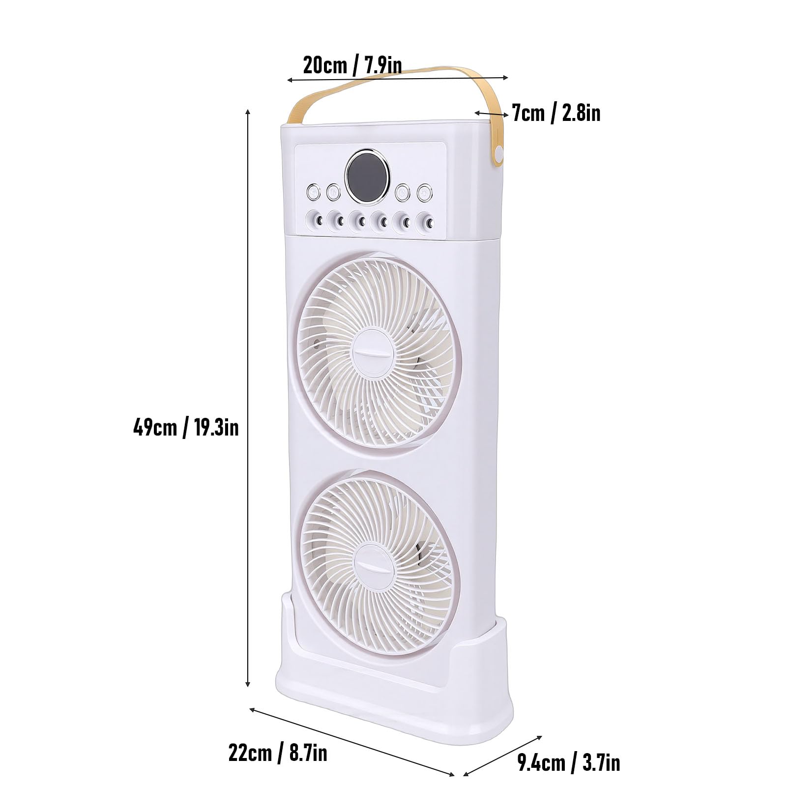 Asixxsix Ventilatore Nebulizzante, Umidificatore con Ventola di Raffreddamento con Rotazione a 360 Gradi con 6 Ugelli Spray e Telecomando, sistemas di Raffreddamento a Doppia Ventola