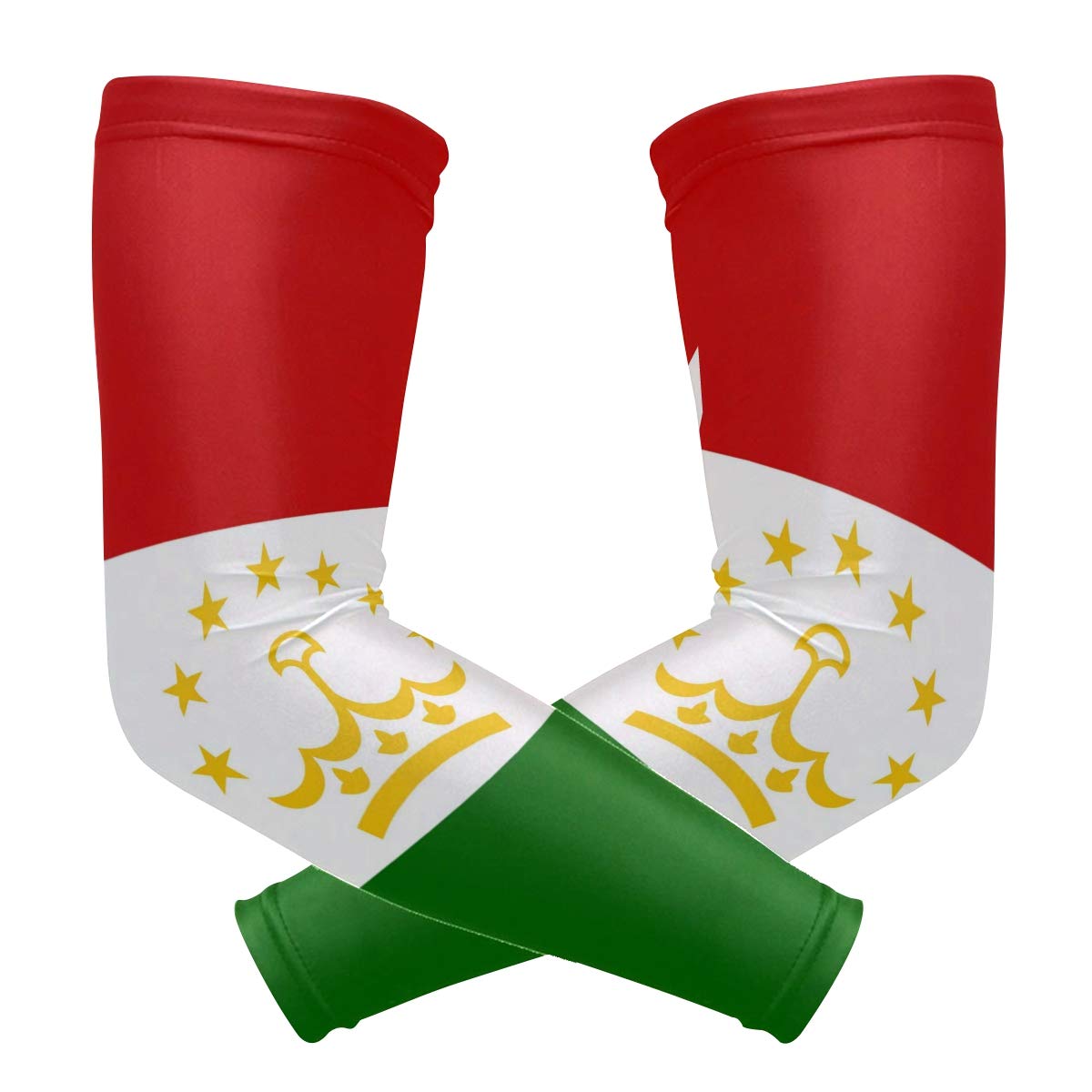 poeticcity Tajikistan Flag 1 Pair Arm Sports Sleeves Cooling Warmer UV Protection