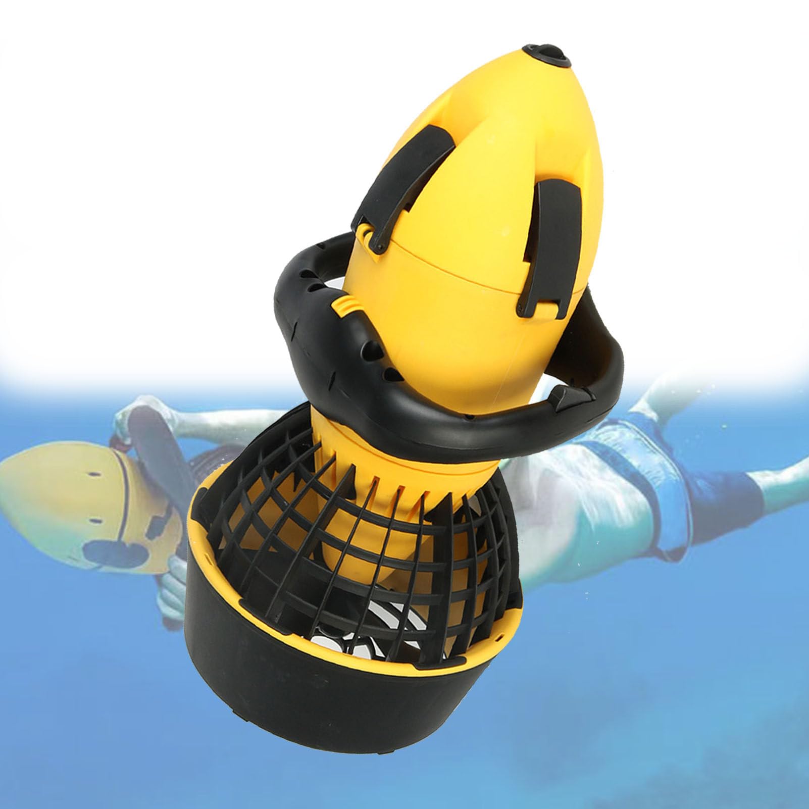 Scooter subacuático Compacto y Ligero, Scooter eléctrico subacuático de 500 W, hélice subacuática de Doble Velocidad, Scooter de Buceo, para Adultos, Piscina, Buceo, esnórquel