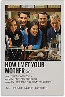 SUANQ How I Met Your Mother Movie Poster Poster Decorative Painting Canvas Wall Art Living Room Posters Bedroom Painting 12x18inch(30x45cm)