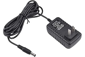 12V Power Supply Adapter for Yamaha PSR, YPG, YPT Keyboards (10FT)