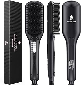 ダブルマイナスイオンストレートブラシ ヘアアイロンブラシ Amazon.co.jp: MiroPure ストレートブラシ ヘアアイロン ヒート