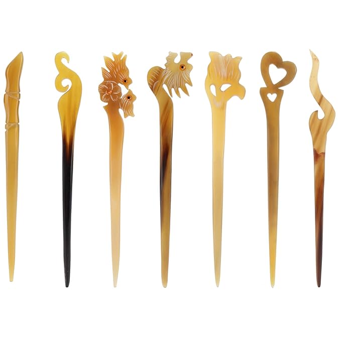 Lawie 7 Pack Ancient Chopsticks Hair Sticks Pins Picks