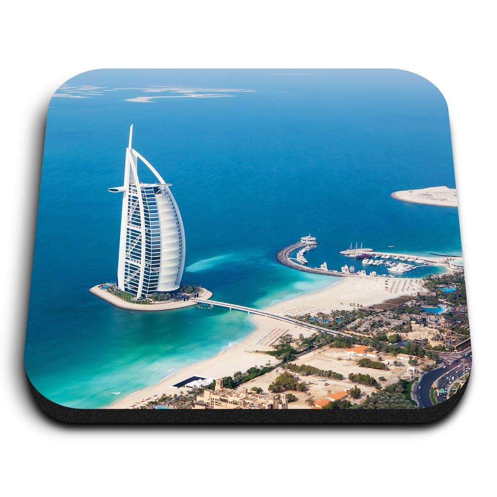 1 x Square MDF Fridge Magnet - Dubai UAE Burj Al Arab Hotel 44913