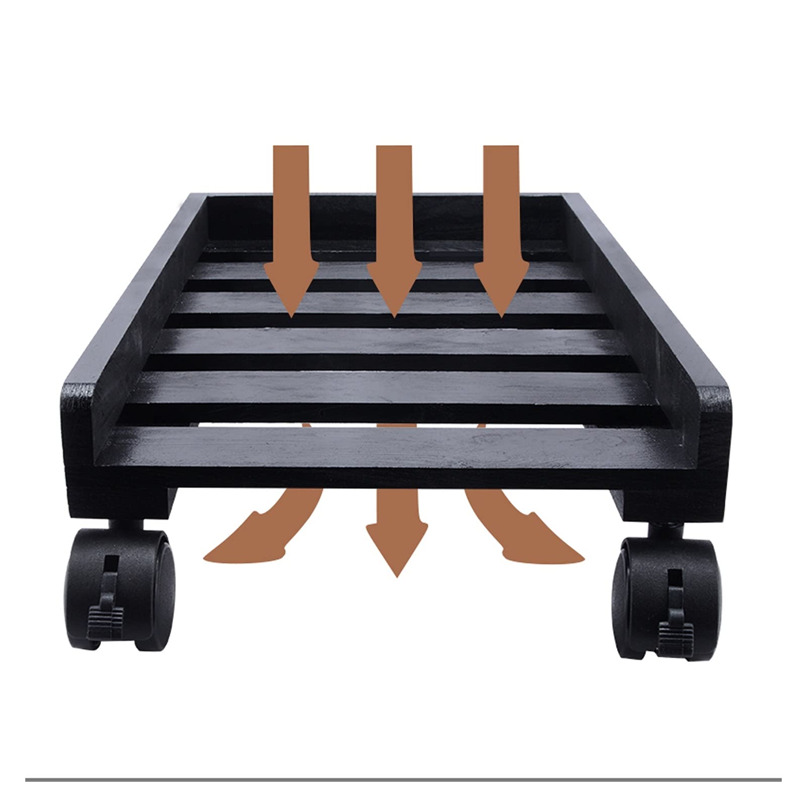 Soporte para computadora de Escritorio, Soporte para CPU, Soporte para Torre de PC, Soporte para radiador de CPU de Suelo, Marco rodante con Cuatro Ruedas bloqu