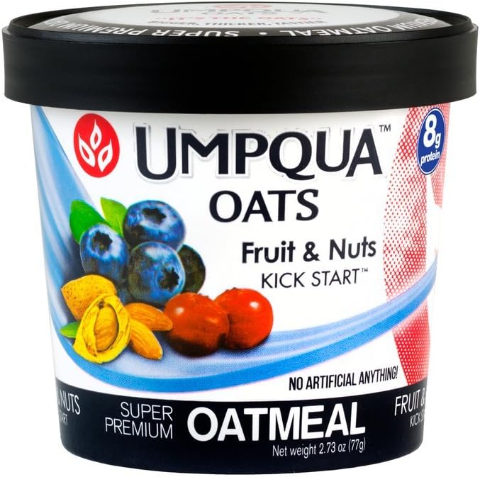 Umpqua Oats All Natural Oatmeal Cups, Fruit & Nuts, 2.73 Ounce (Pack of 6)