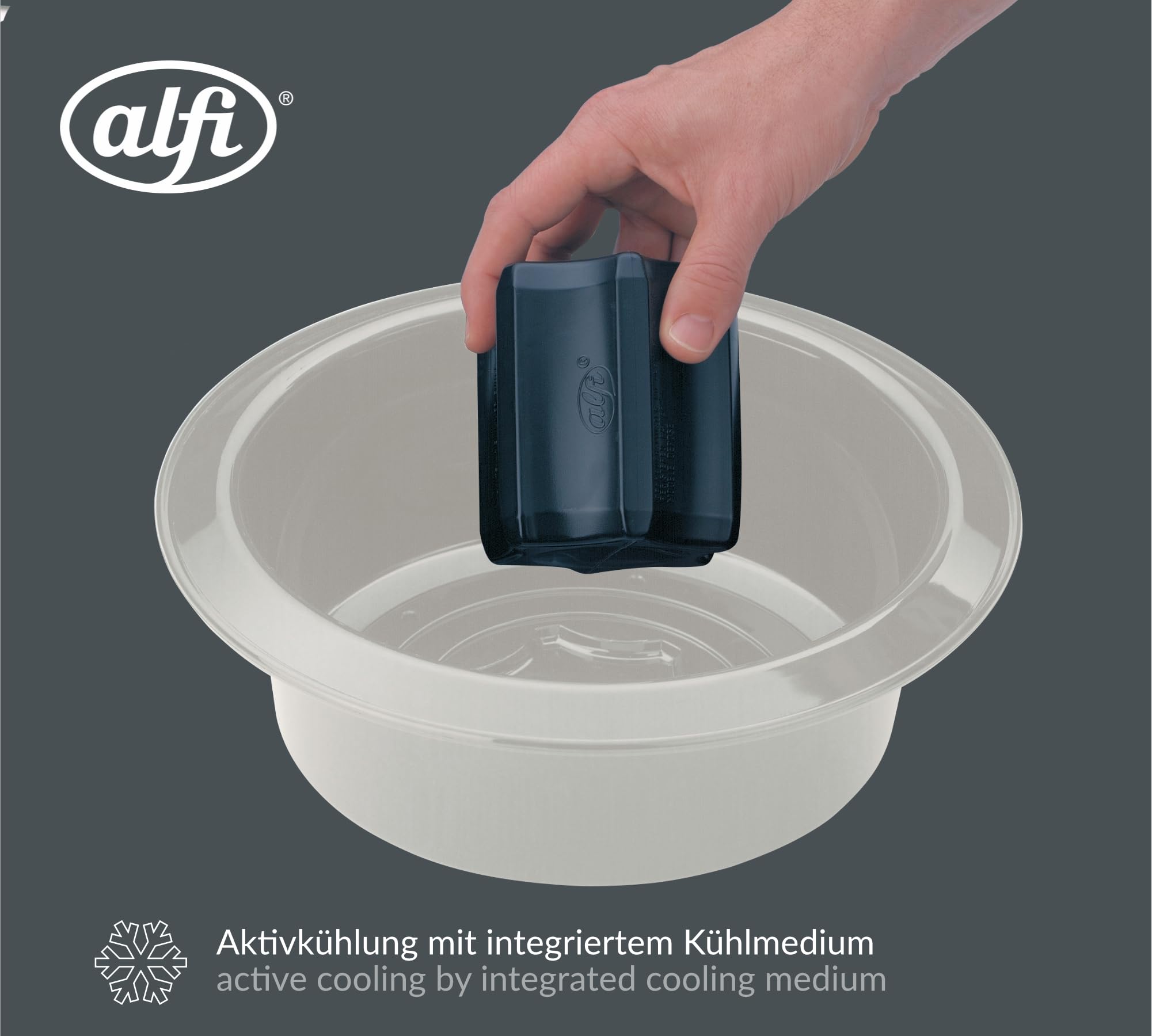 Alfi KONFERENZBOY, Coconut White Mat, Rafraîchisseur pour Conférence, en Plastique avec Couvercle en Inox, Rafraîchisseur de Table pour 6 Bouteilles Contenant Jusqu’à 0,33 l, Refroidissement Actif
