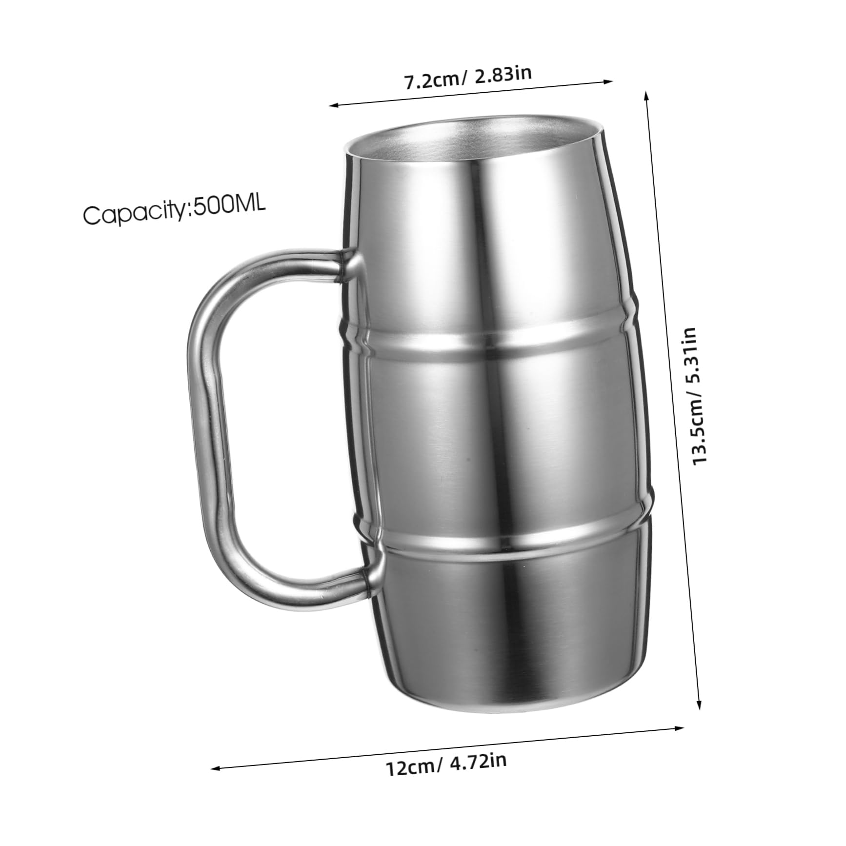2 Stück Bierbecher mit Doppelwandiger Isolierter Cocktailbecher für Partys Festivals Bars Stylisches Trinkglas für Kalte Heiße Getränke