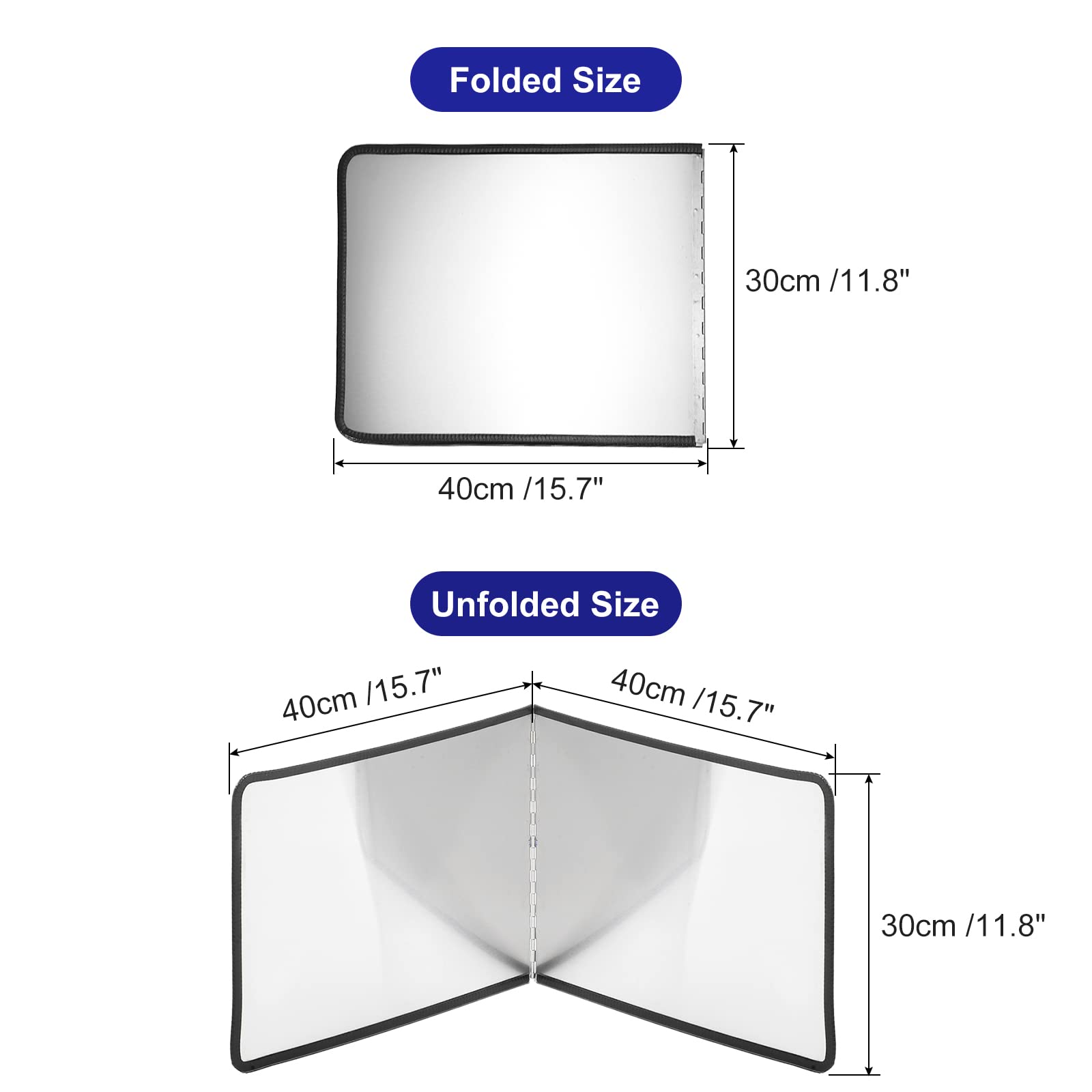 sourcing map Anti Aceite Salpicadura Protección 2uds, 2 Caras Salpicadura Protección Inoxidable Acero Plegable Salpicadura Pantalla Apropriado para Cocina Cocinar Estufa - 15.7" x 11.8"