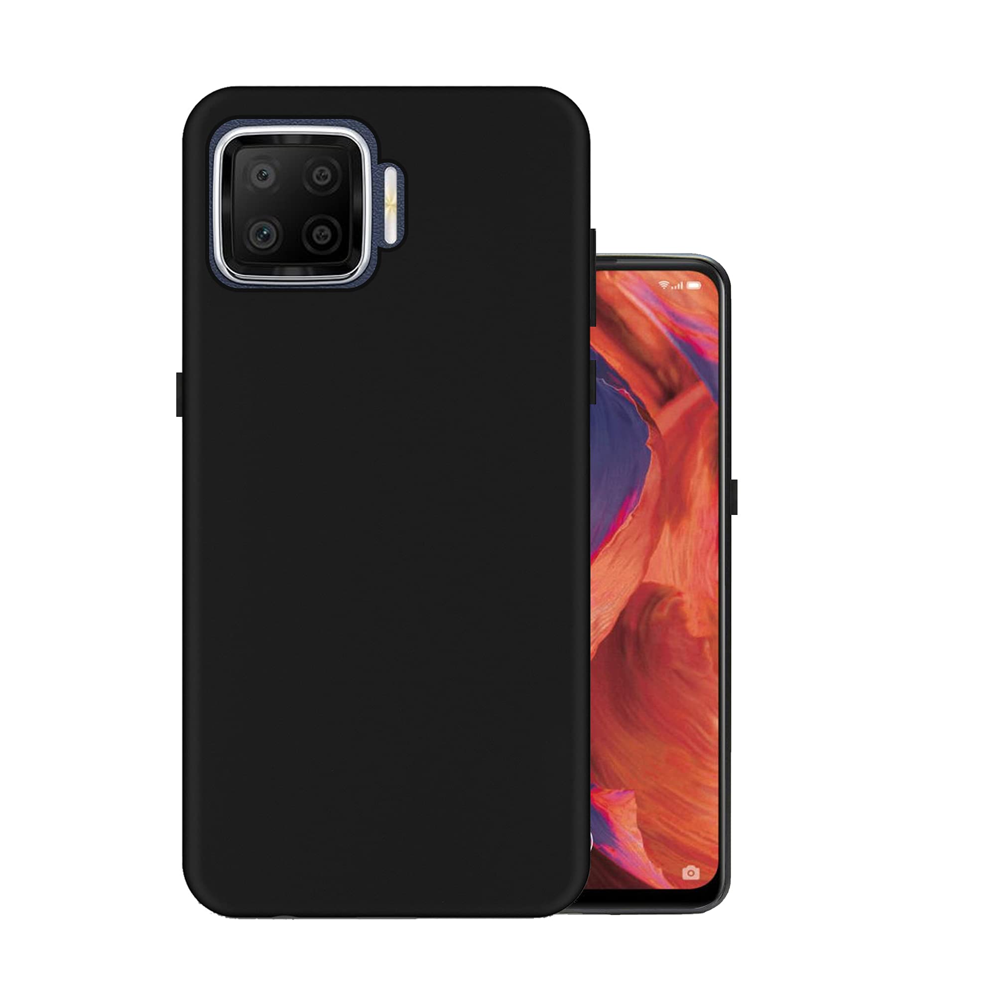 HELLO ZONE Rubber Exclusive Matte Finish Soft Back Case Cover for Oppo F17 - Black (B08KGF8N8L) Amazon Price History, Amazon Price Tracker
