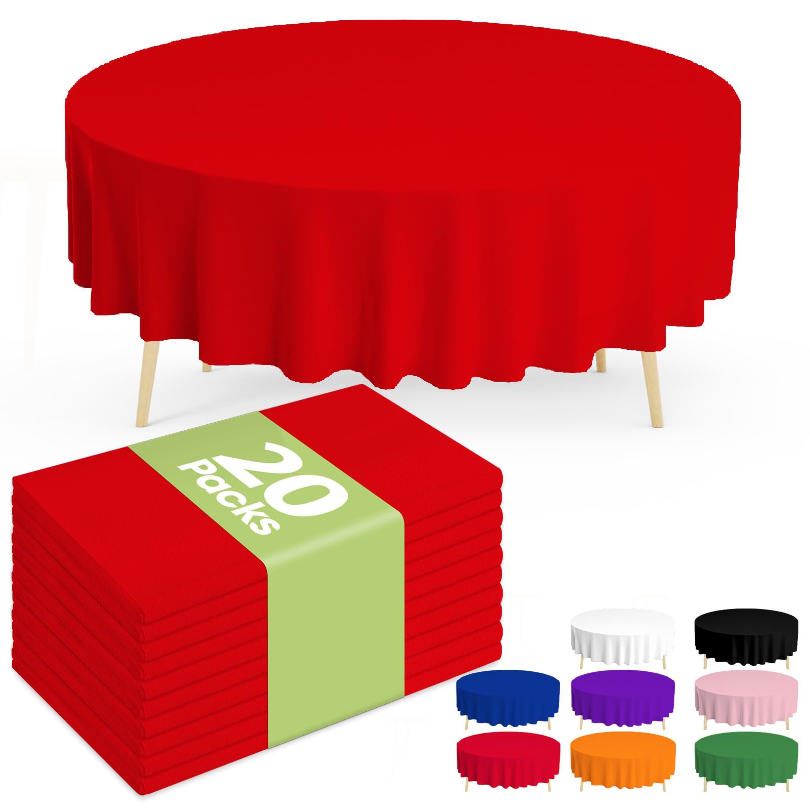 White Disposable Tablecloths - 20 Pack -26 White Disposable Tablecloths - 20 Pack -26