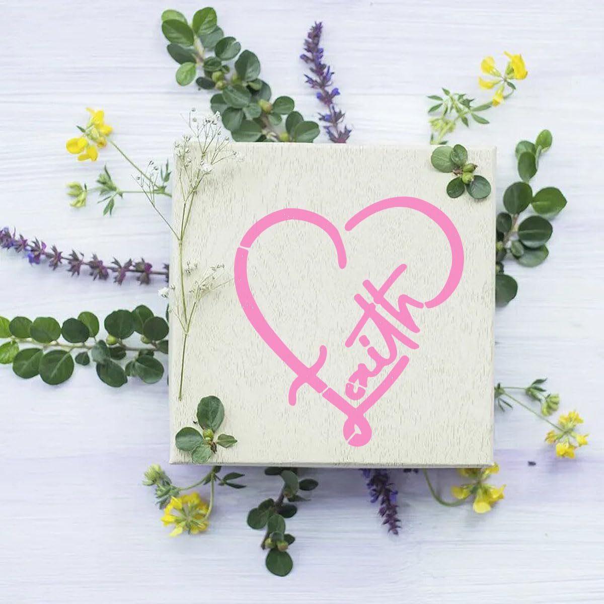 21 PCS Christian Stencils for Crafts, Reusable Faith Stencil Drawing Templates Bible Verse Motivational Religious Stencils for Painting on Wood Sign Fabric Home Decoration Decor Card Making
