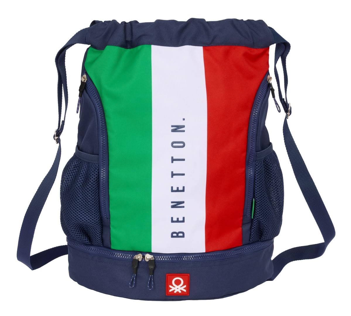 Mochila saco ligera Benetton Flag para niños espaciosa cómoda versátil y resistente 5
