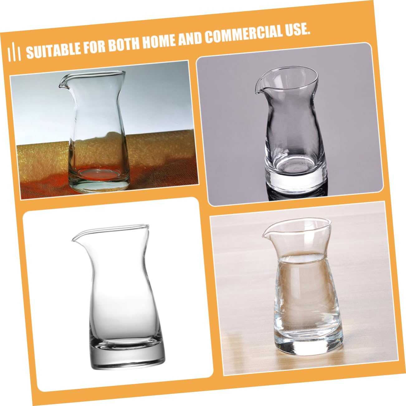 Glas Sahnekännchen 6 Stück 80ml für Küche und Catering