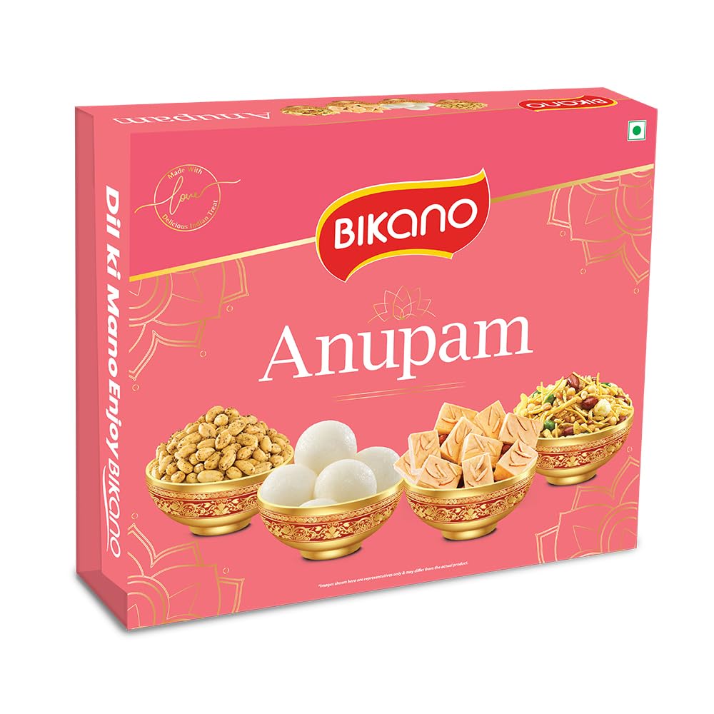 Bikano Diwali Gift Pack Anupam 1.25kg | Assorted Indian Sweets