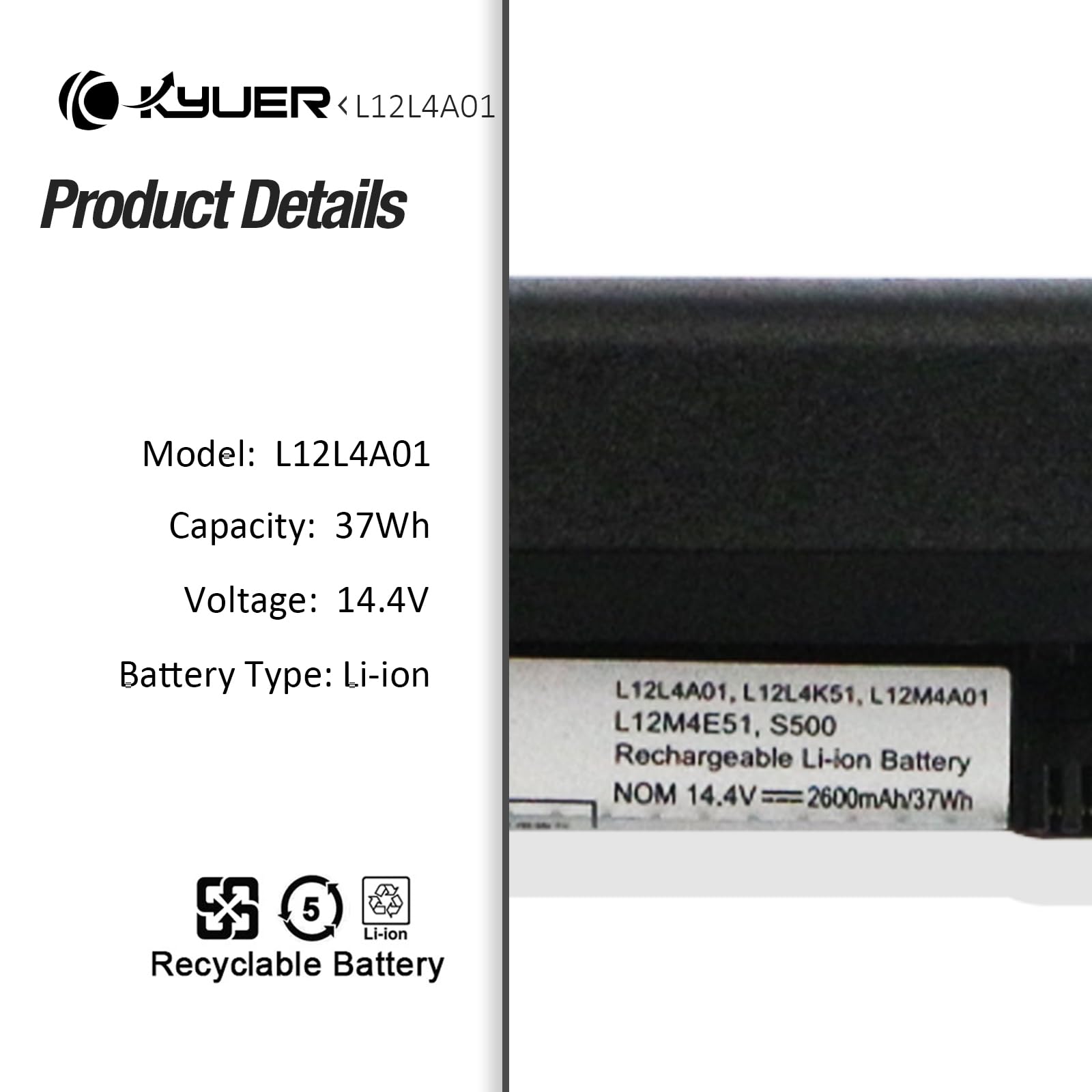 pour ordinateur portable Lenovo IdeaPad 100 80QQ / TianYi100-14 / type L15L4A01