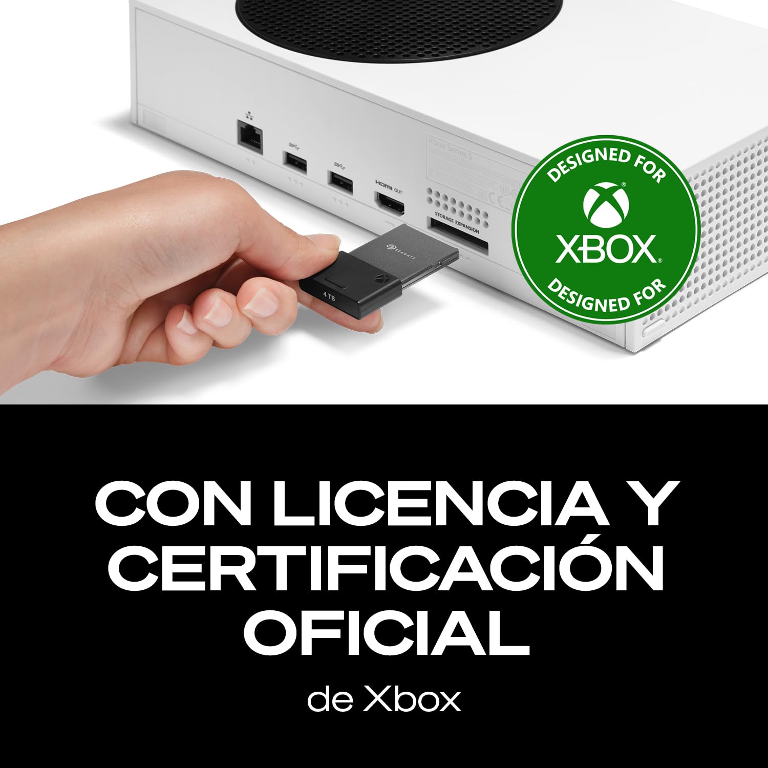 Seagate Xbox Series X|S SSD 2 TB Tarjeta de expansión de almacenamiento, Plug and Play con licencia oficial (STJR2000400)