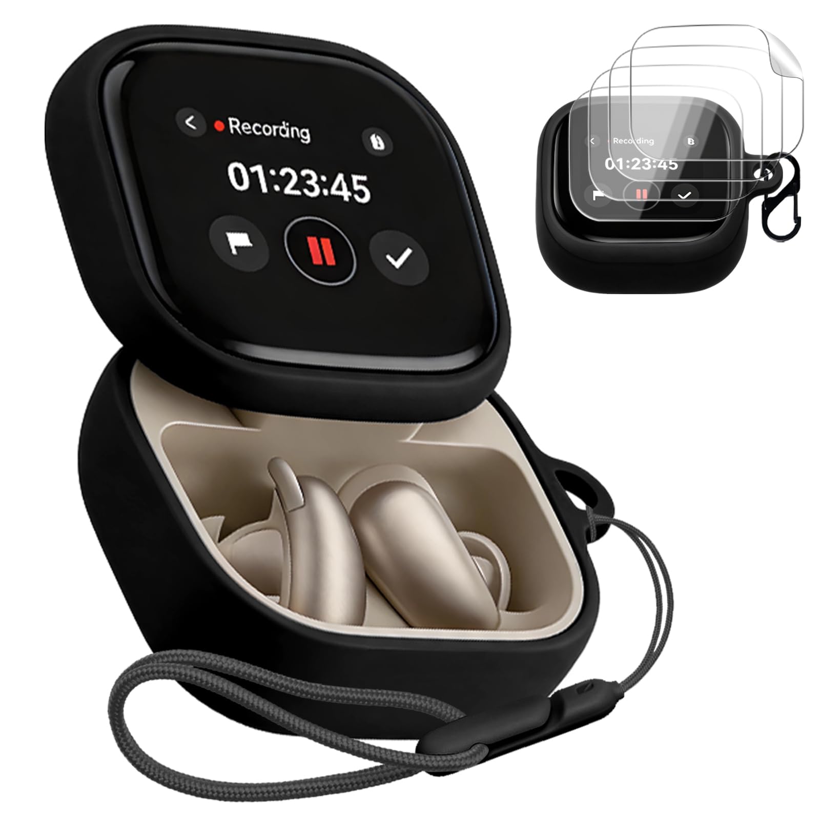 【カバー＆フィルム付】Anker Soundcore Liberty 5 Pro Amazon | For Anker Soundcore Liberty 5 Pro Max 用 ケース カバー +4