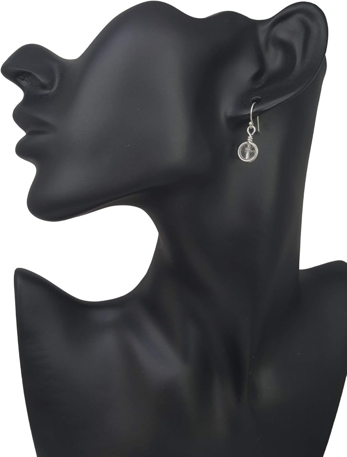 Sterling Silver Clear Quartz Drop Earrings, Handmade Natural Gemstone Dangle Jewelry - Image 4