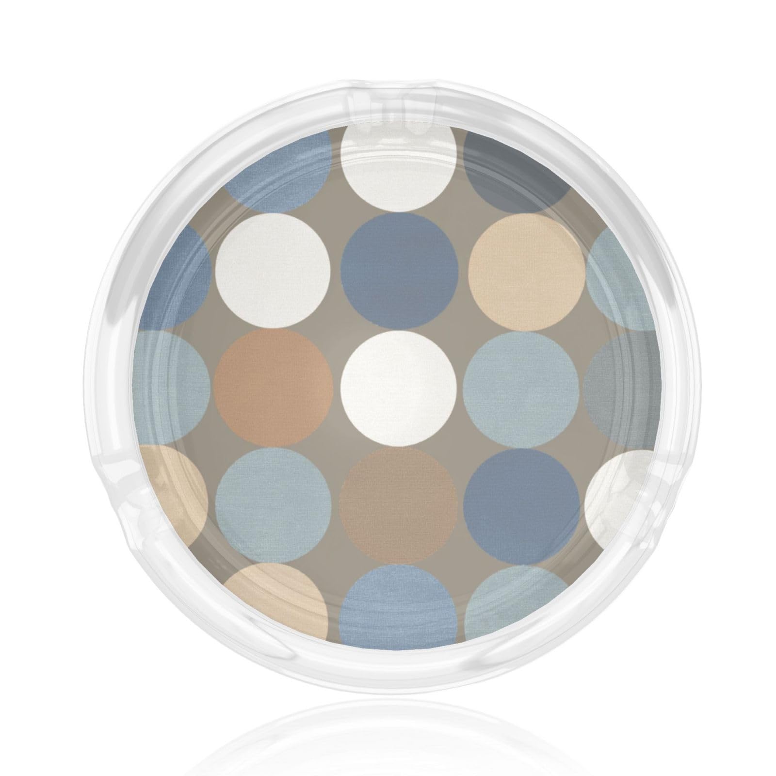 Large Polka Dot Brown And Blue Color Glass Ashtray For Cigarettes Ash Trays Case For Home Office Decor