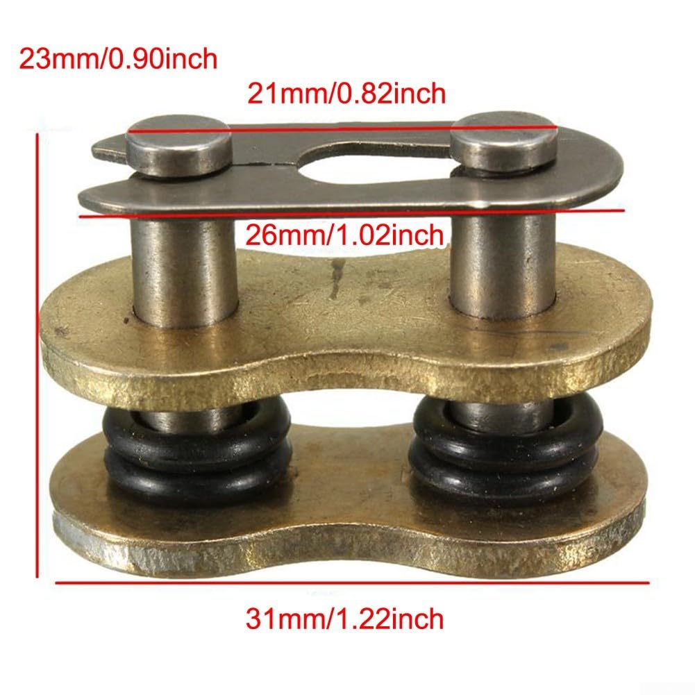 Paquete de 4 eslabones maestros de cadena de metal con sello ORing para cadenas 428 520 525 530 diseñadas para mejorar la longevidad de la cadena en motocicletas y vehículos