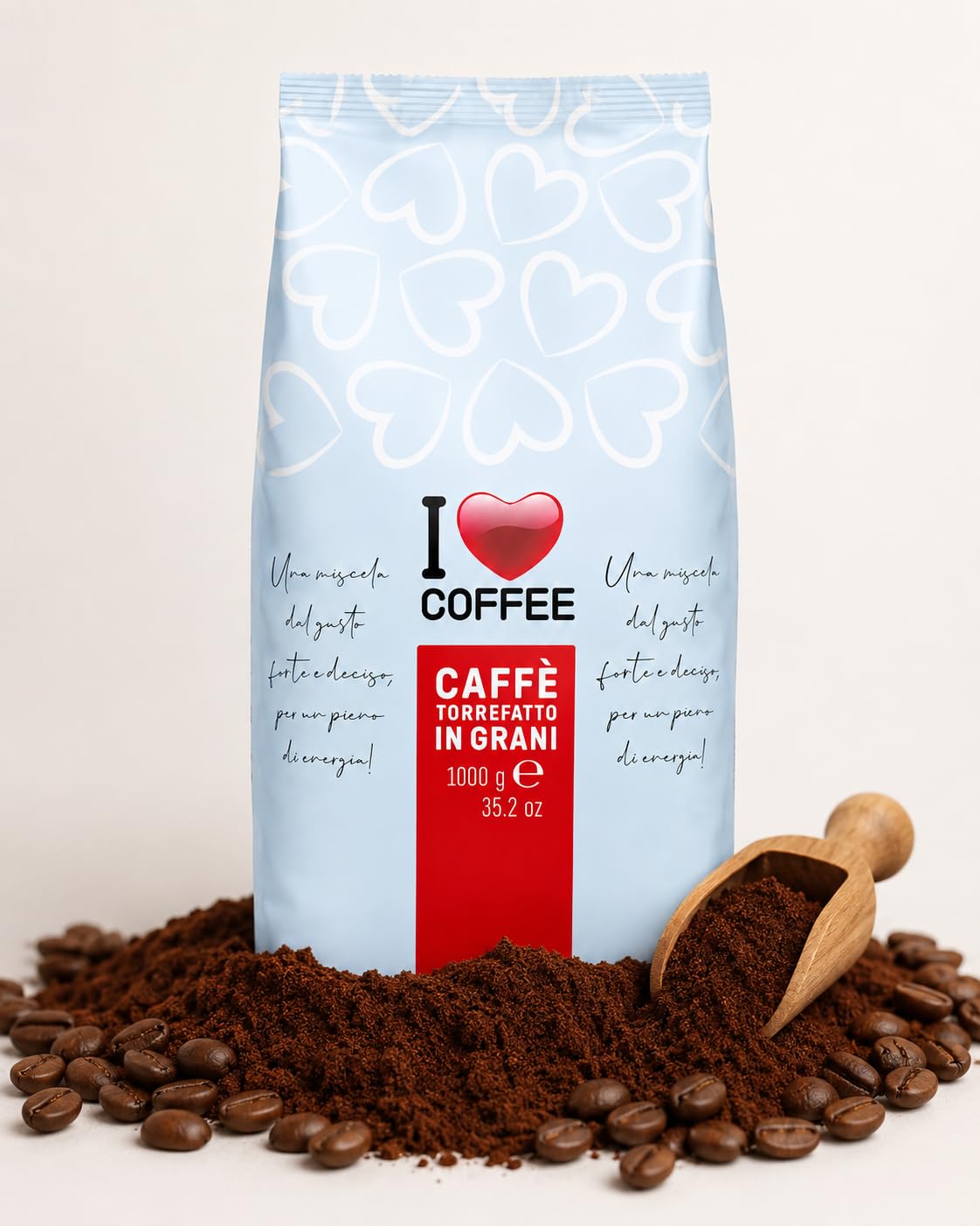 ILOVECOFFEE Miscela Rossa Caffè in Grani Tostatura Media 3 kg | Tostatura Media, Miscela Rossa