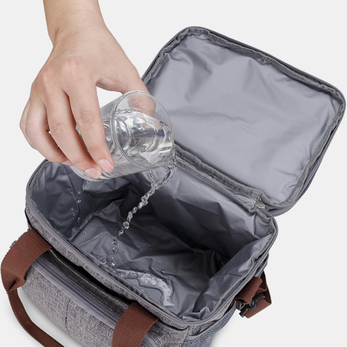 DECHOUS Bolsa de Almuerzo Conservación del Calor y Gran Capacidad de 15l, de Nylon, Adecuado para Picnic y Transporte de Comida al Aire Libre