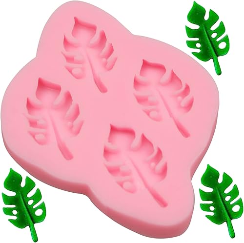 Miniatura 8 de Moldes de fondant de hojas, 3 piezas, mini moldes de fondant de ginkgo biloba, trébol de cuatro hojas, molde de silicona para decoración de pasteles