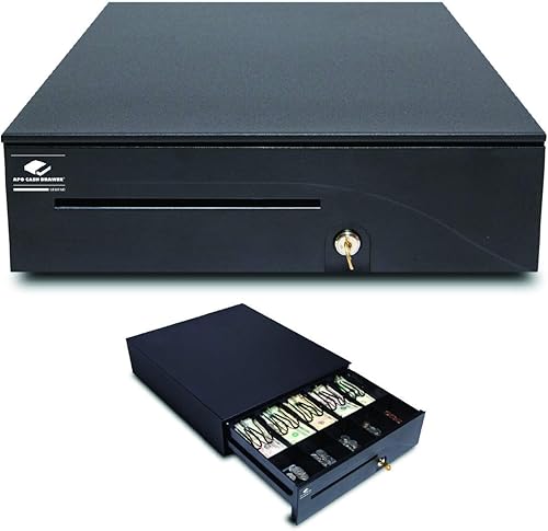 Cajón de efectivo APG para punto de venta de 16 pulgadas  Serie 100 T320-BL1616  Interfaz MultiPRO 320  Impulsado por impresora  Plástico hasta 5