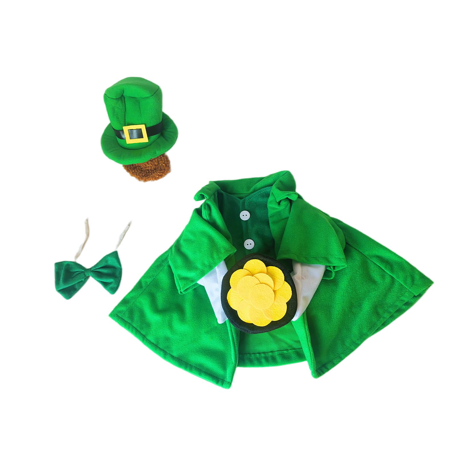 Kangnice Happy Irish Celebration Green Fabric Geese Attires Set for Outdoor Garden Lawns and Yard Party Display Adornment Patrick's Day Geese Outfits Decoration
