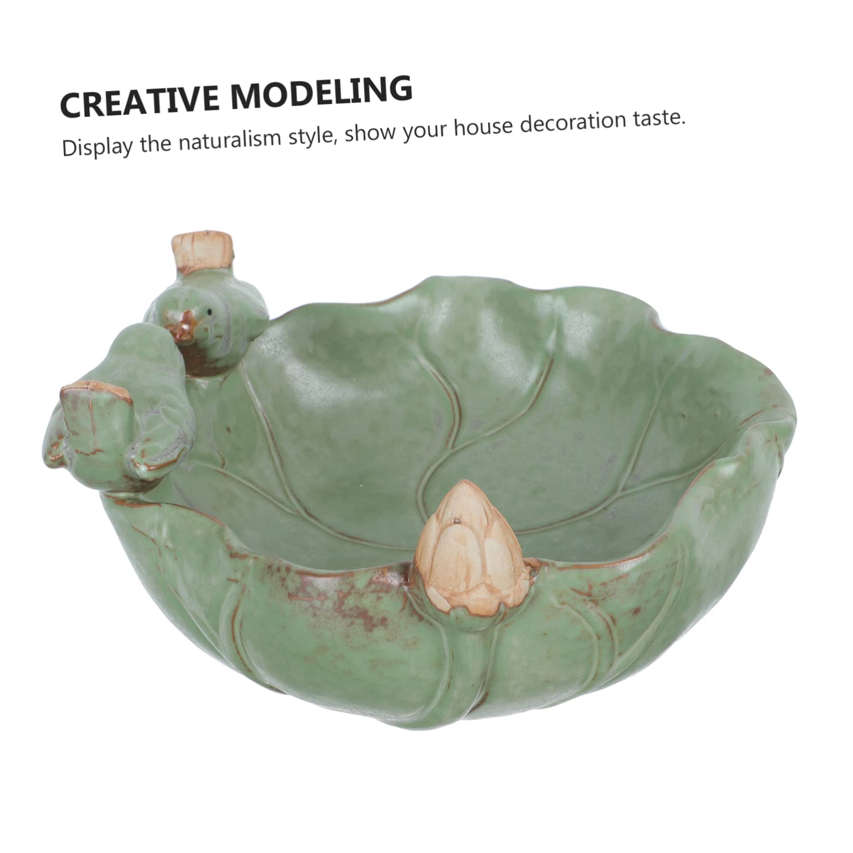 BESPORTBLE 1pezzi Contenitore in Ceramica Per Piante Vaso Foglie Di Loto Contenitore Per Piante Grasse Vaso in Ceramica Per Fiori Decorazione Naturale Per Casa e Balcone