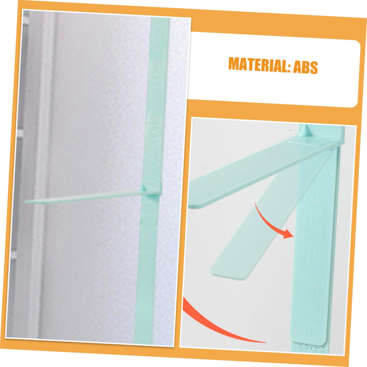 Hohopeti 2piezas Instrumento de Medición de Altura Gráfica de Crecimiento para Pared Infantil de Plástico Práctica Regla de Pared para Medir la Altura Casa