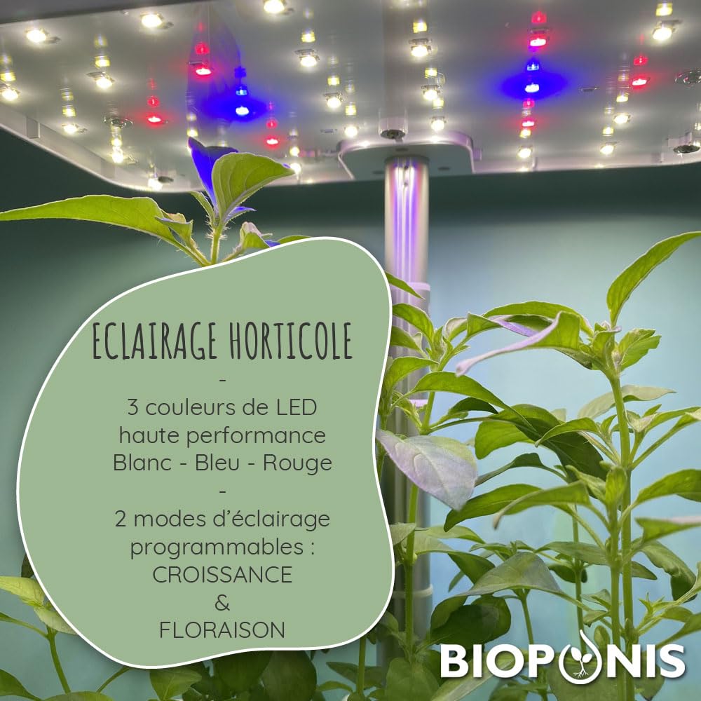 Eden Blanc - Orto da Interno Idroponica per Piante Aromatiche - 5 Piazzole di Coltivazione