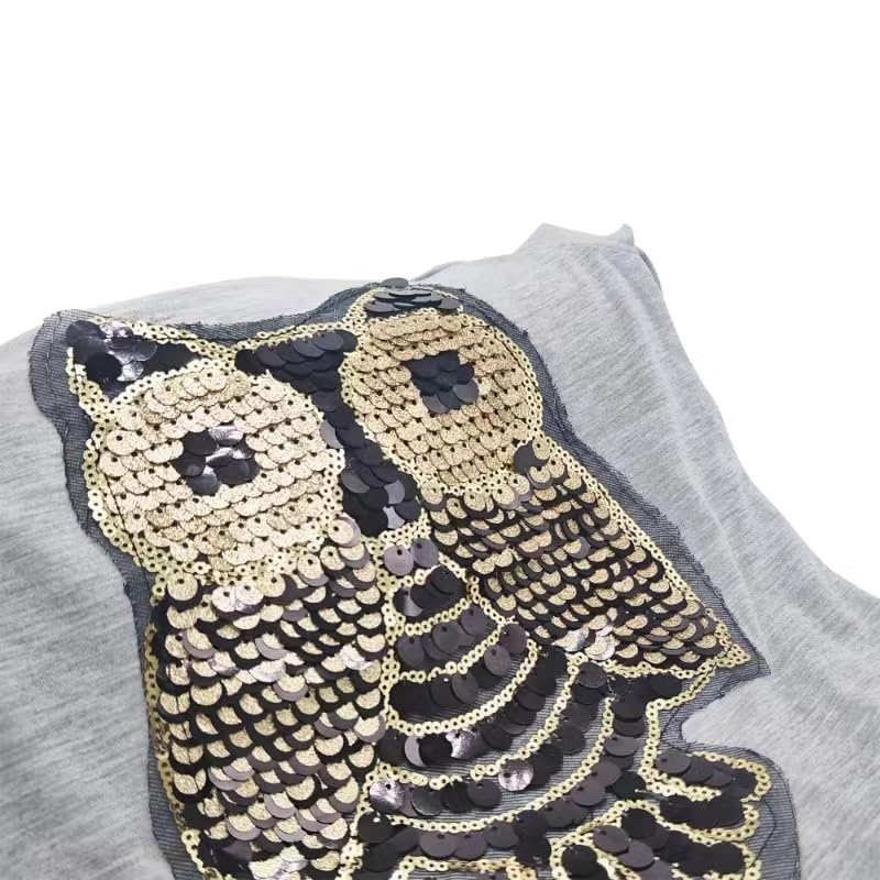 Image of Girls' Short-Sleeve Shirts and Tops,Sequin Girl Clothes
