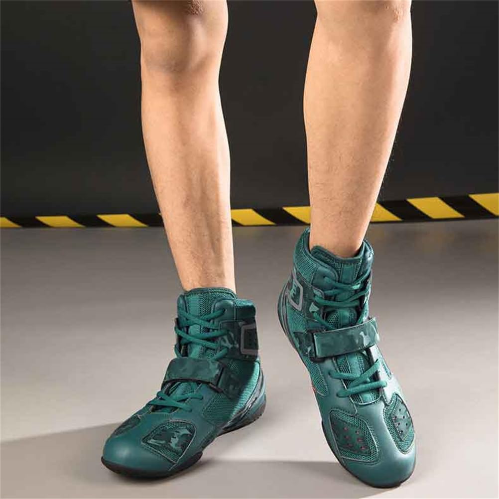 Zapatillas de Entrenamiento de Boxeo Unisex, Sneakers Ligeras para Fitness en Lucha, Botas de Kickboxing con Cordones para Buen Movimiento y Soporte.