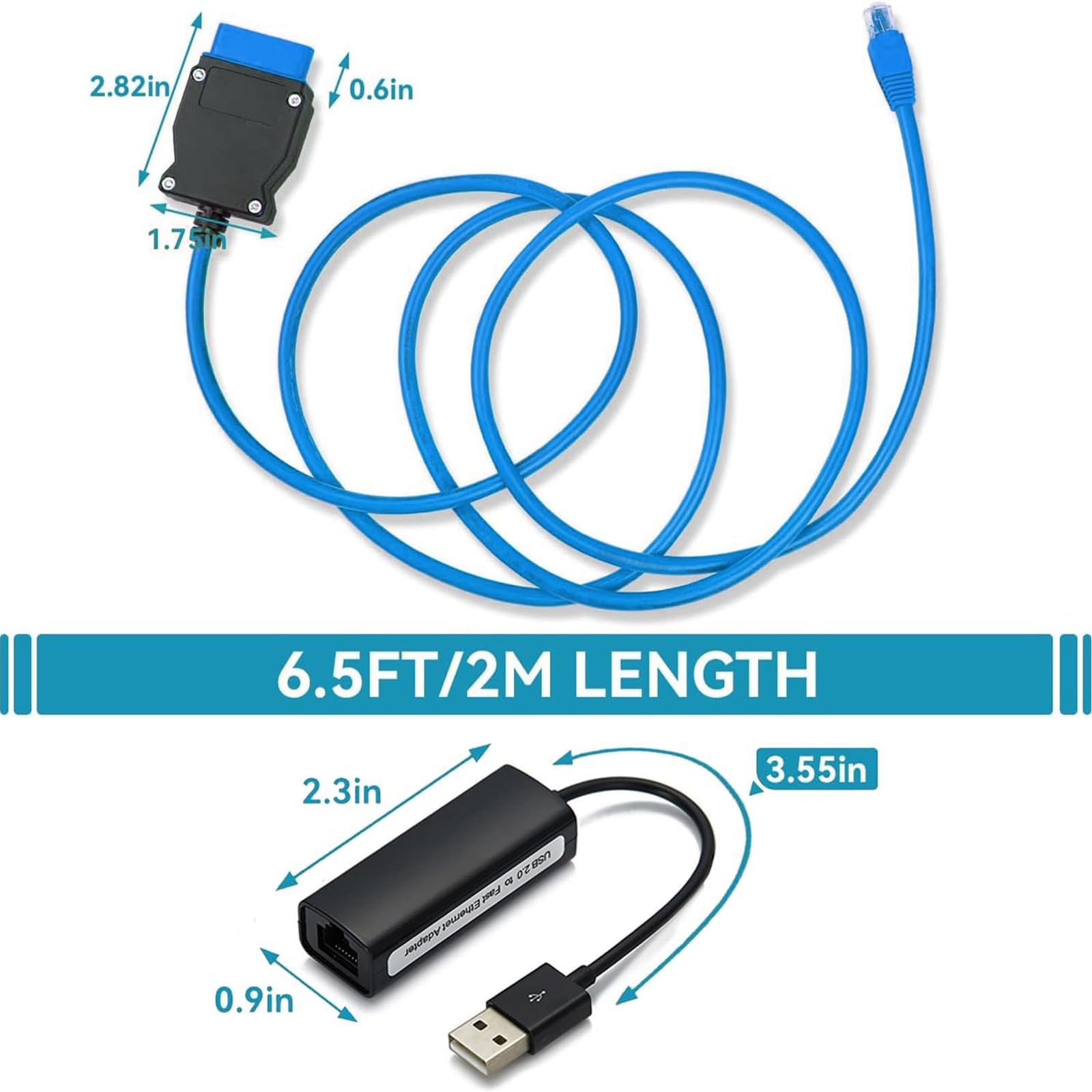 Juta VOE OBD2 Diagnose Adapter, Kompatibel mit Volvo SPA/CMA (ab 2016), Ersetzt 9513108/9513062, USB zu Ethernet Adapter für VIDA PC Software & Drittanbieter
