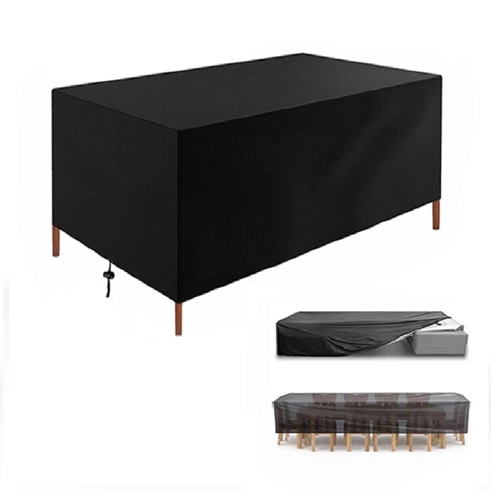 PVPQPR Housse Protection Salon De Jardin 280x220x80cm Bache Table De Jardin 420d Tissu Oxford Imperméable Résistance Anti-UV Housse Pour Table De Jardin Extérieur