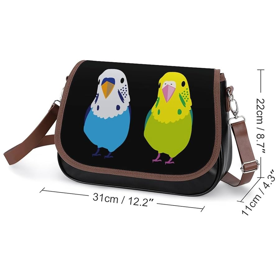 Amazon.co.jp: ショルダーバッグ セキセイインコ 二匹 鳥柄 ワン